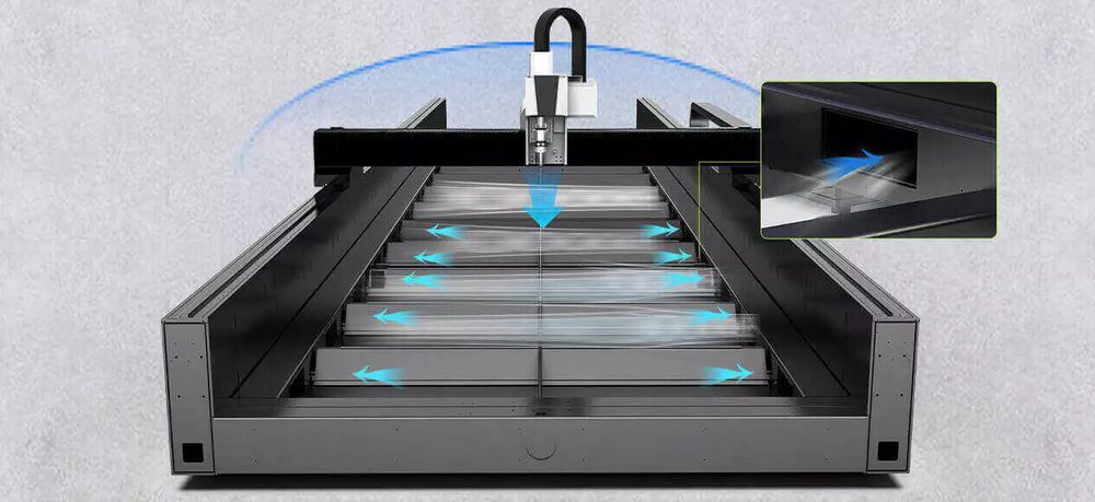 Fiber laser GA series matrix exhaust structure